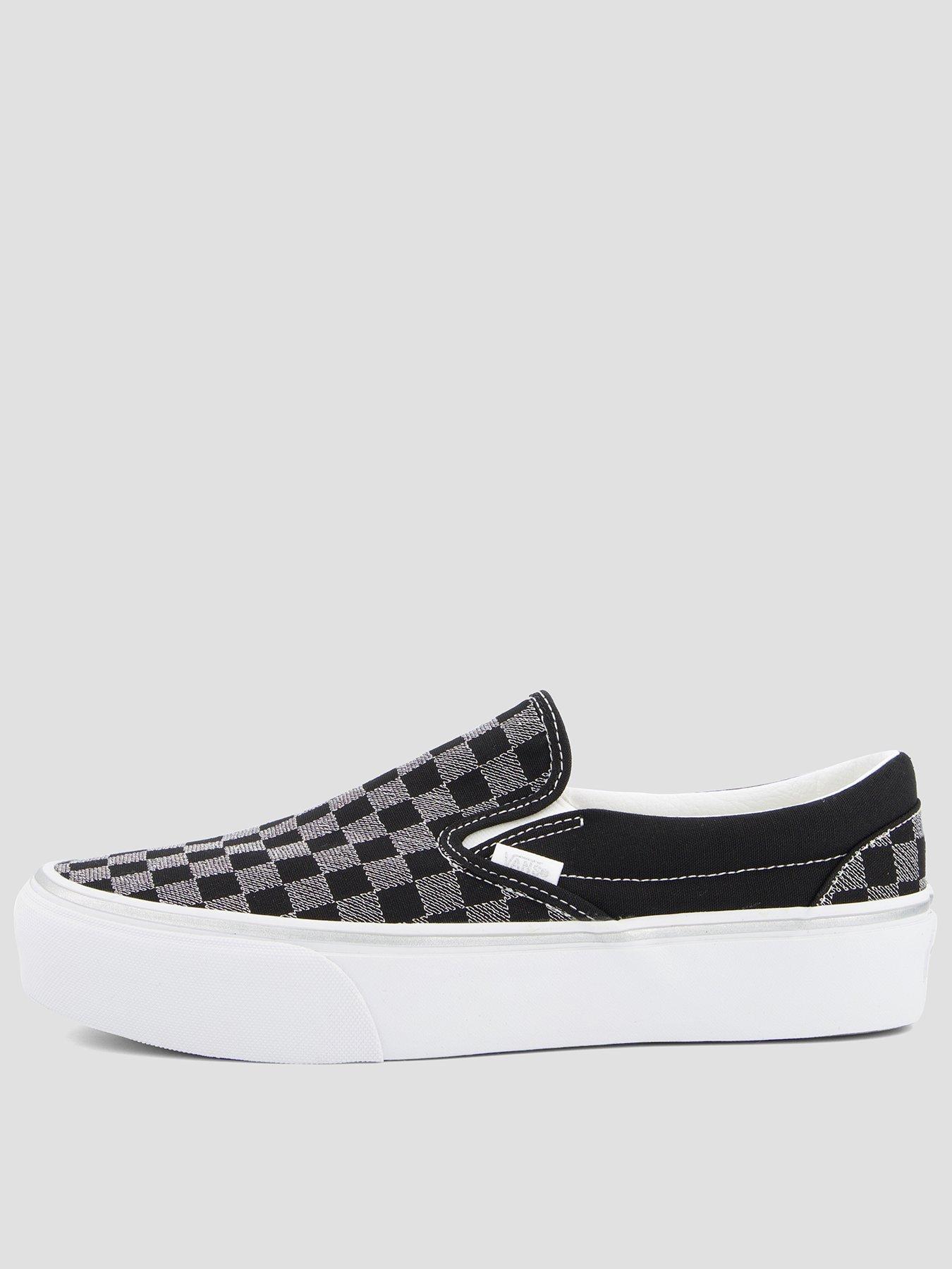 vans-unisex-classic-slip-on-platform-plimsolls-nbsp--metallic-checkerboard-black