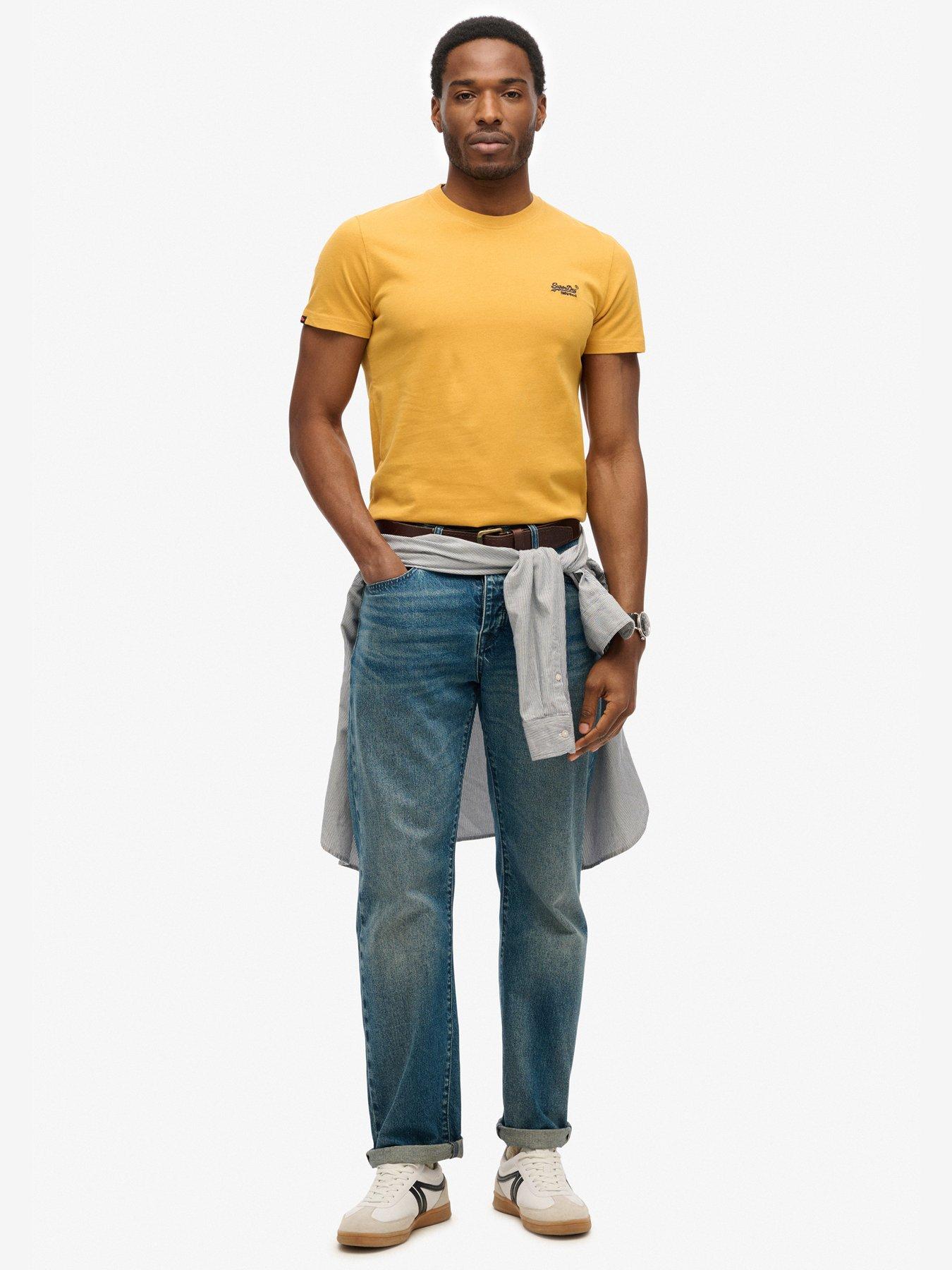 Image 2 of 3 of Superdry Essential Logo Embroidered T-Shirt - Yellow