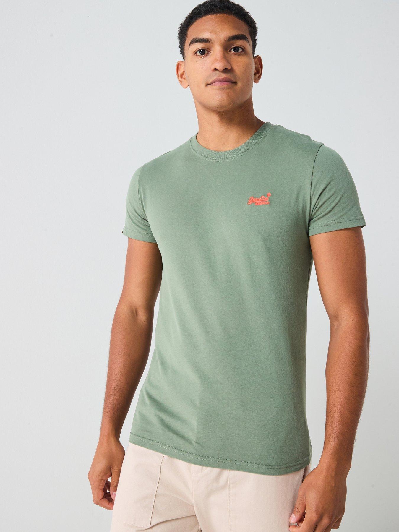Image 1 of 4 of Superdry Essential Logo Embroidered T-Shirt - Green