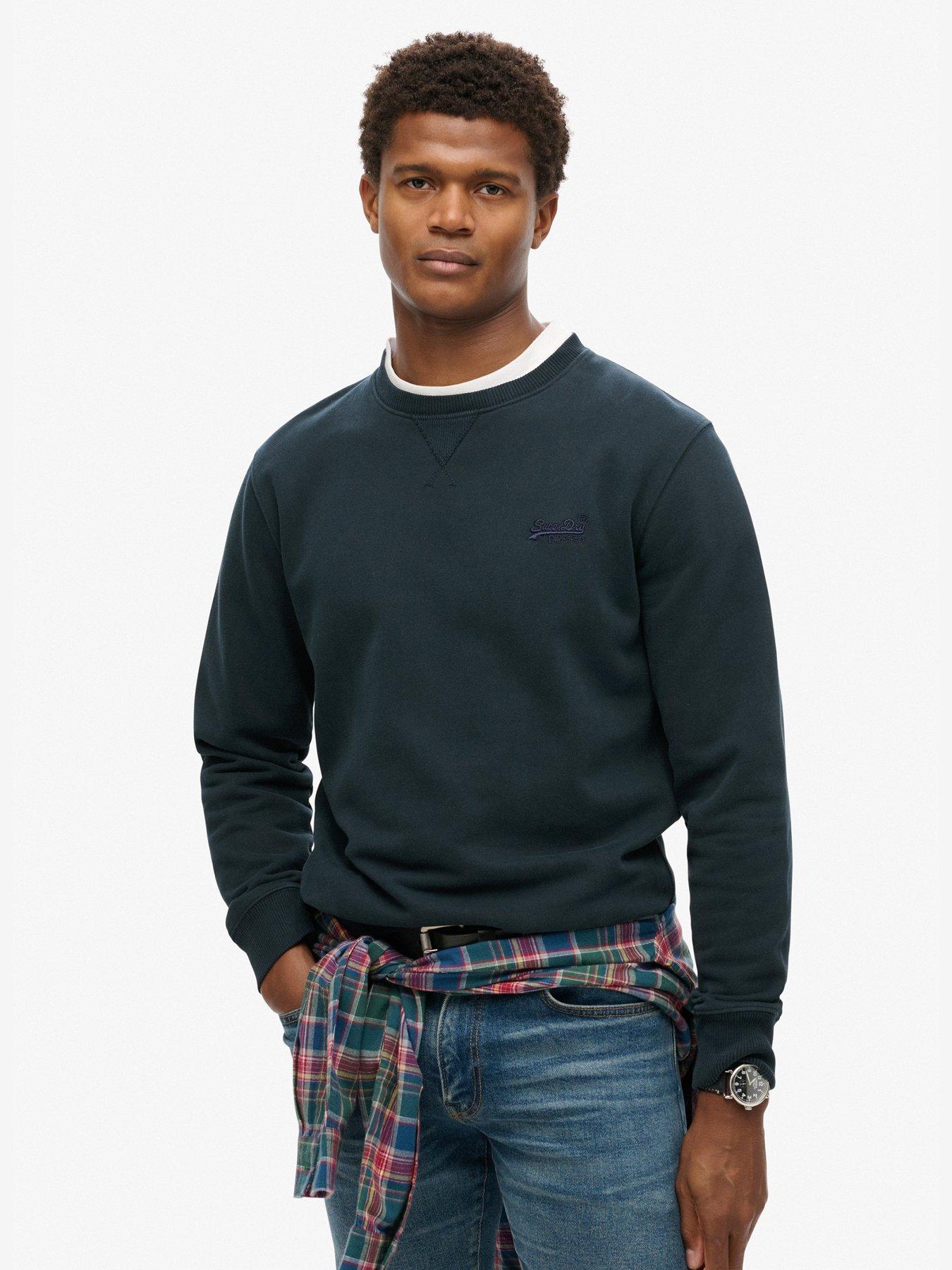 Image 1 of 5 of Superdry Essential Logo Crew Sweatshirt - Blue