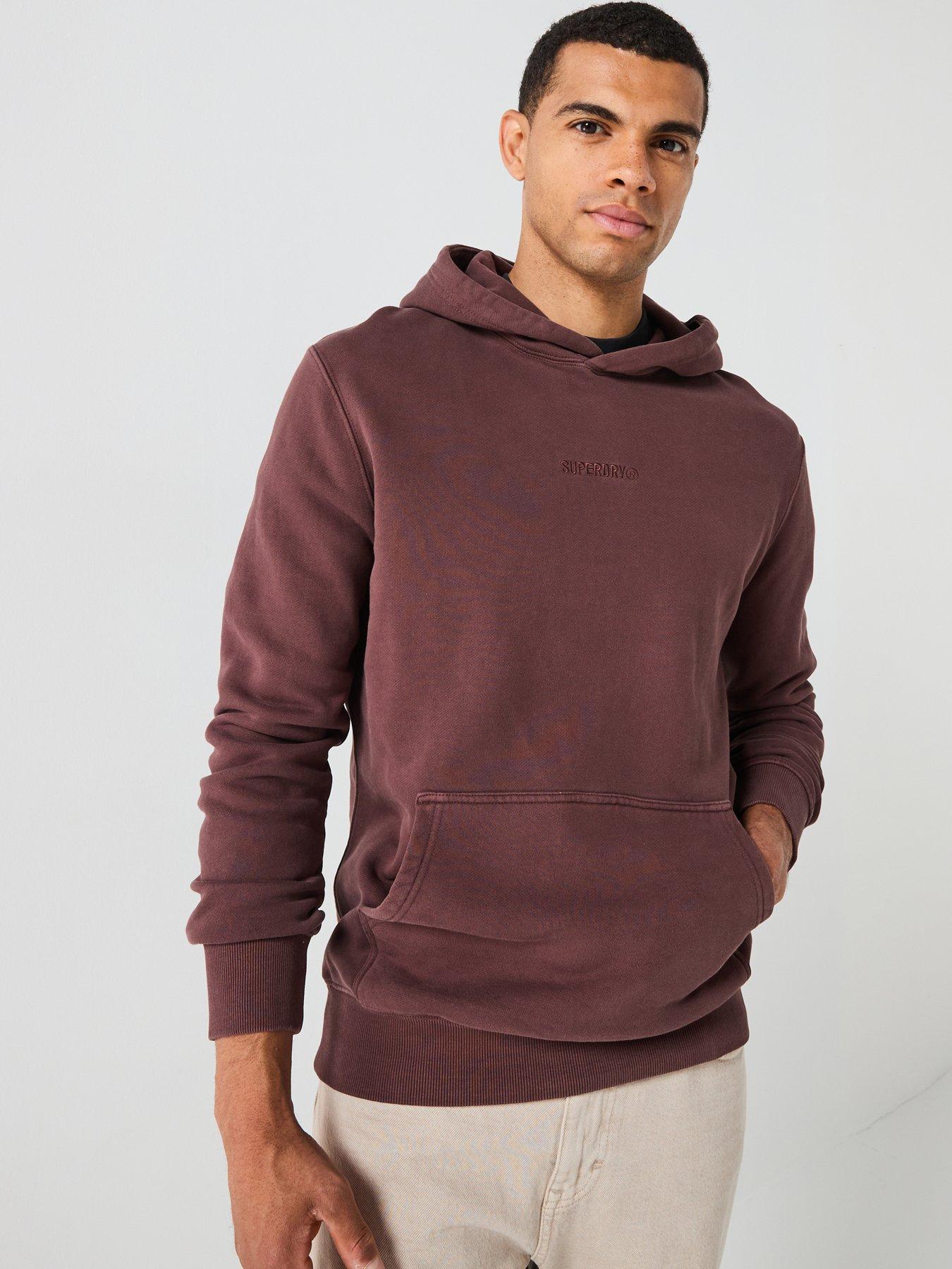 Superdry Micro Logo Hoodie - Brown