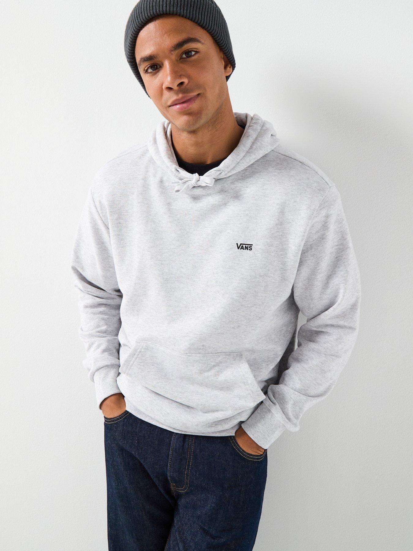 Vans Mens Left Chest Pullover Hoodie - Light Grey