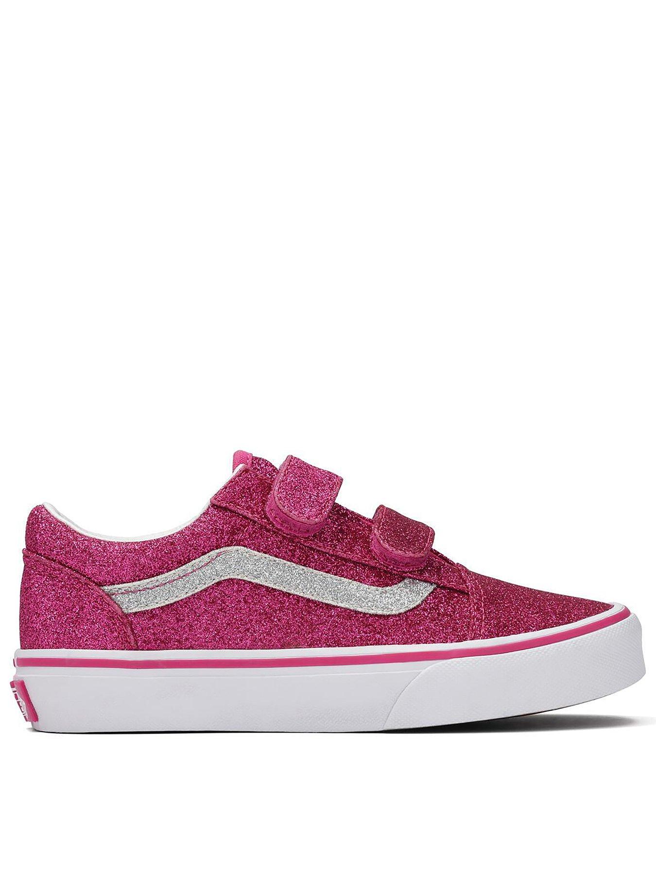 Vans Kids Old Skool Velcro Trainers - Pink