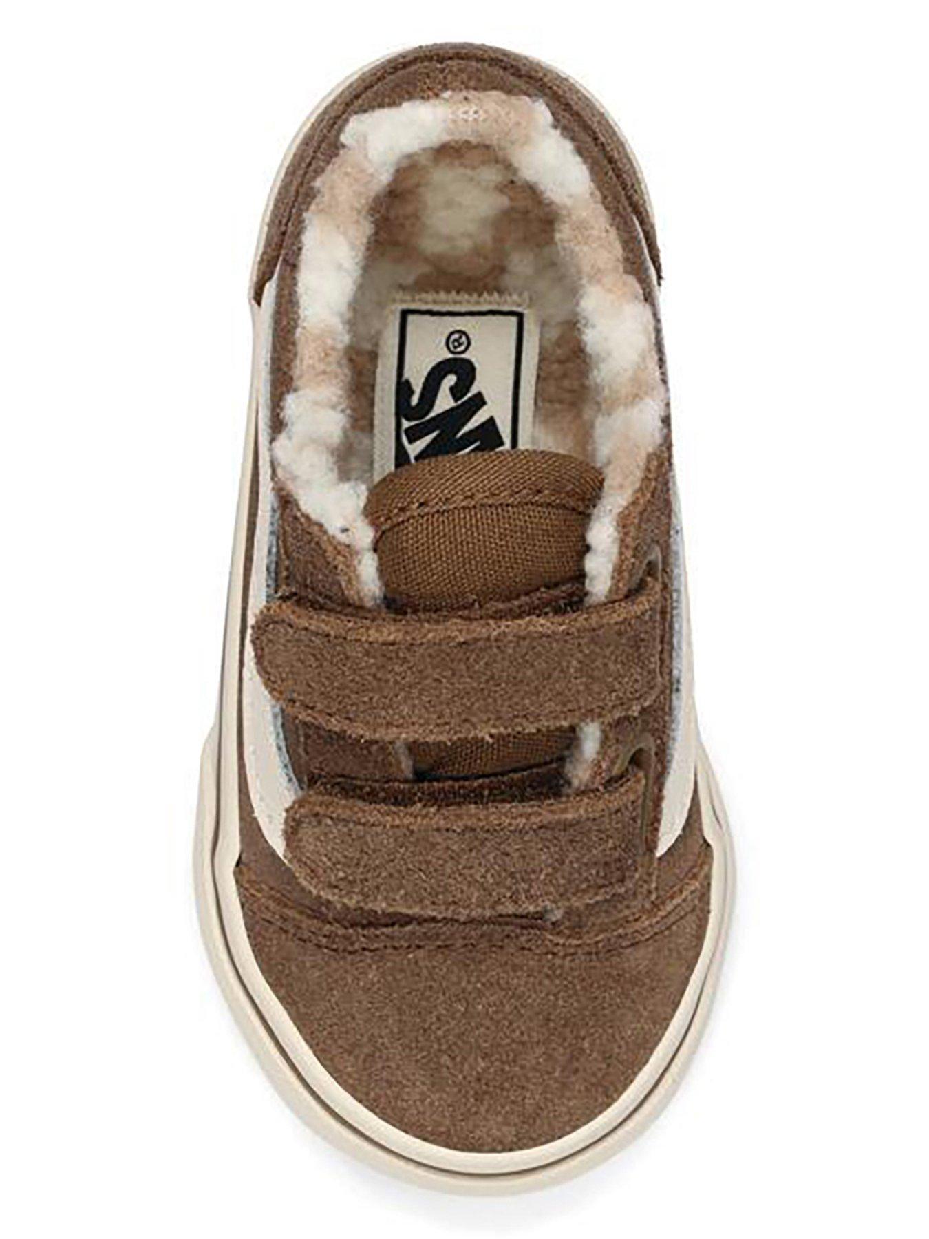 Image 2 of 2 of Vans Toddler Old Skool Velcro Trainers - Brown