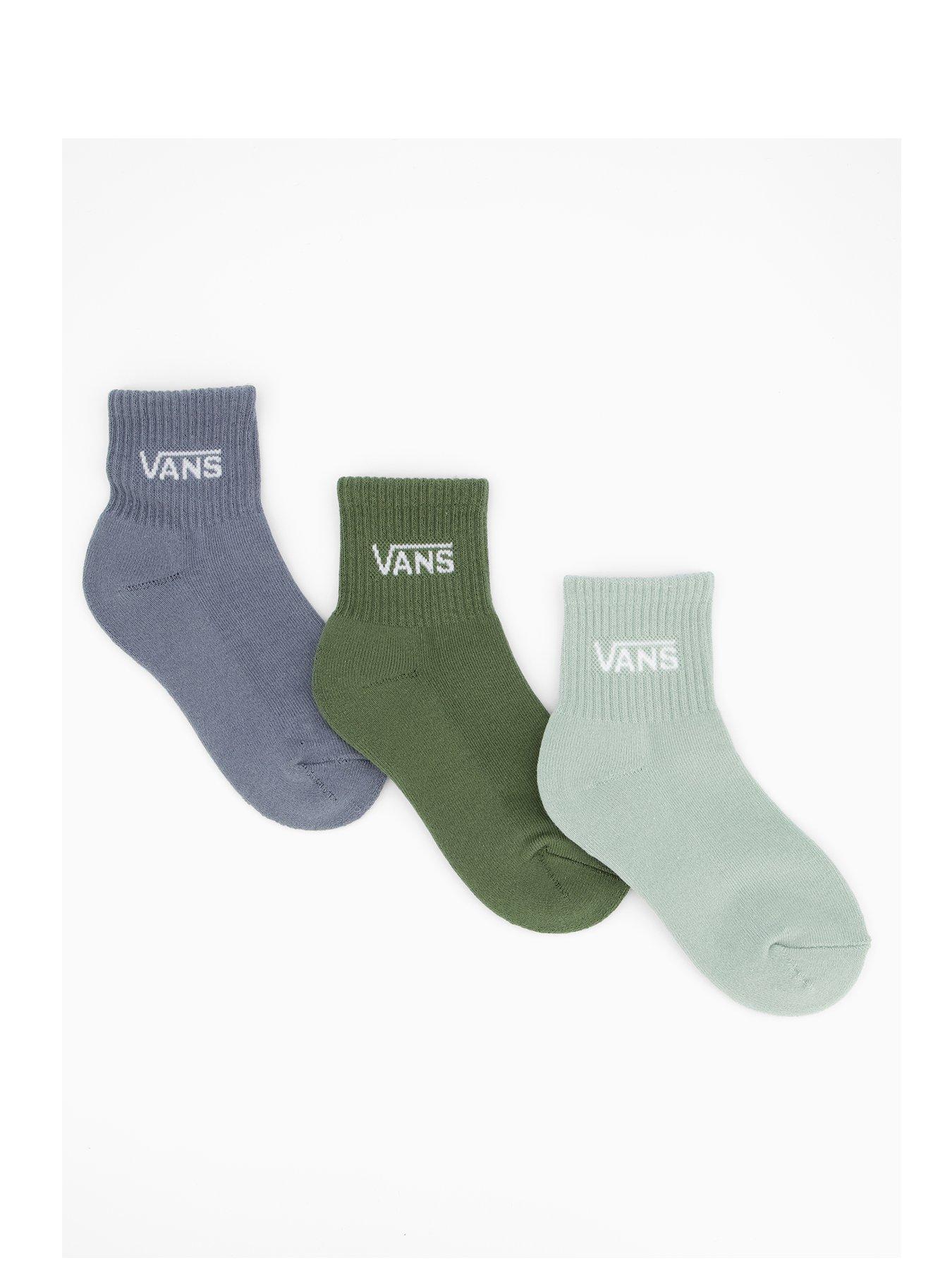 Image 1 of 4 of Vans Junior Classic Half Crew Socks - Grey/Green
