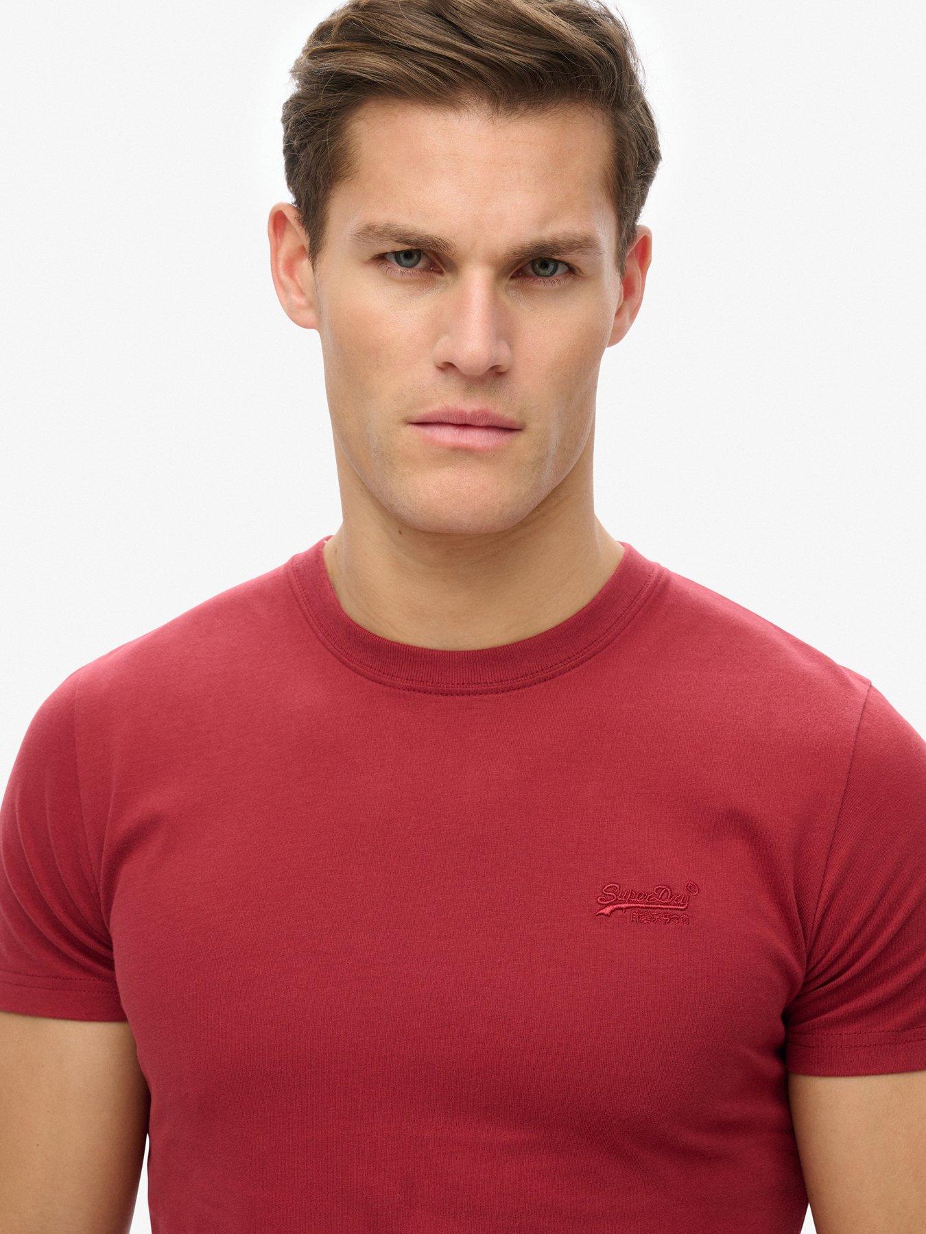 Image 3 of 4 of Superdry Essential Logo Embroidered T-Shirt - Red