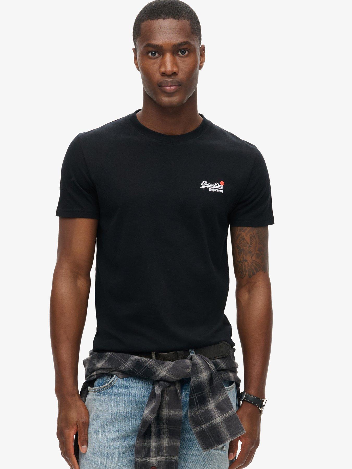 Superdry Essential Contrast Embroidered T-Shirt - Black