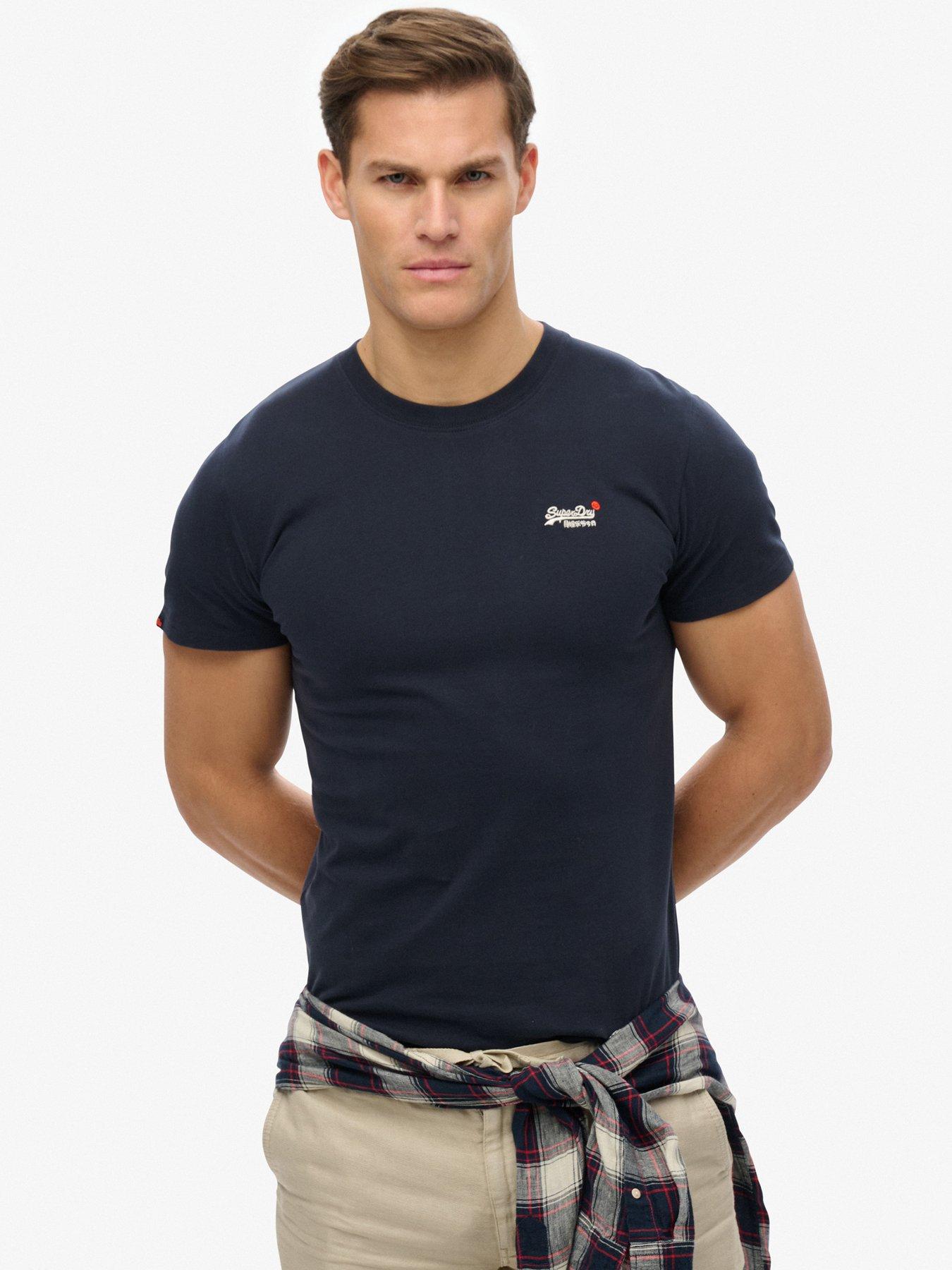 Superdry Essential Contrast Embroidered T-Shirt - Navy