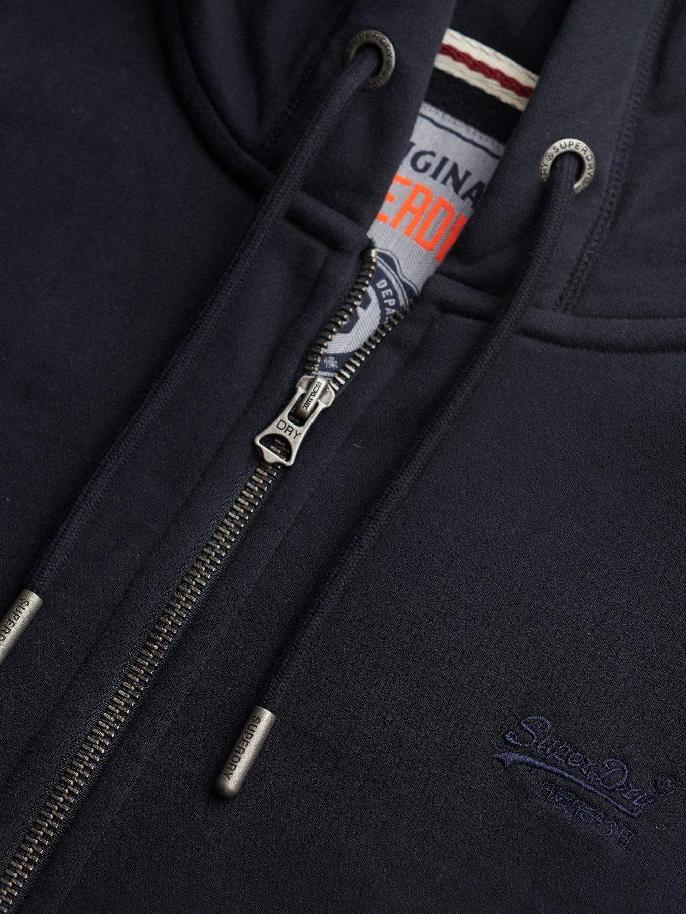 Image 5 of 5 of Superdry Essential Logo Zip Hoodie - Navy