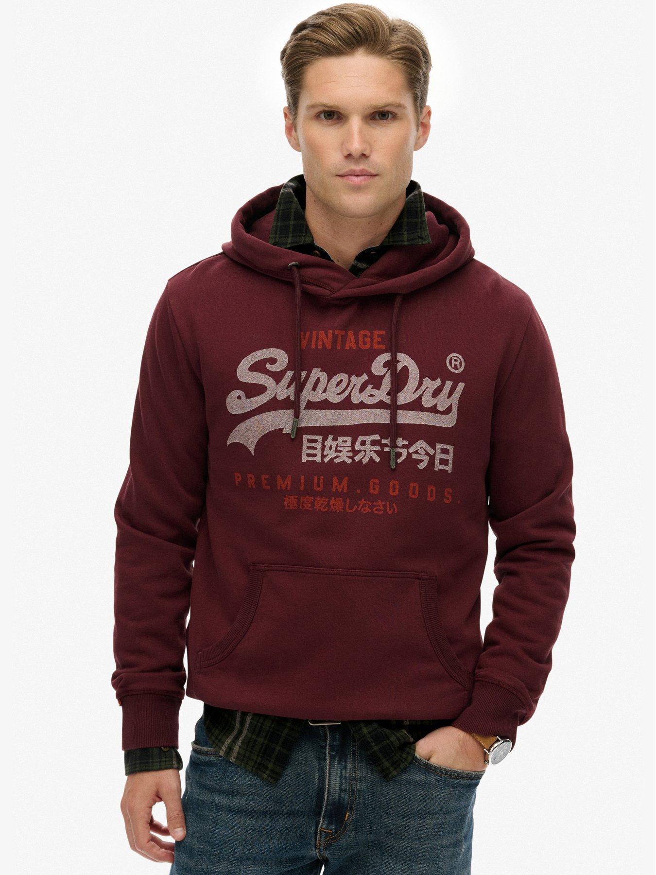 Superdry Vintage Duo Classic Hoodie - Red