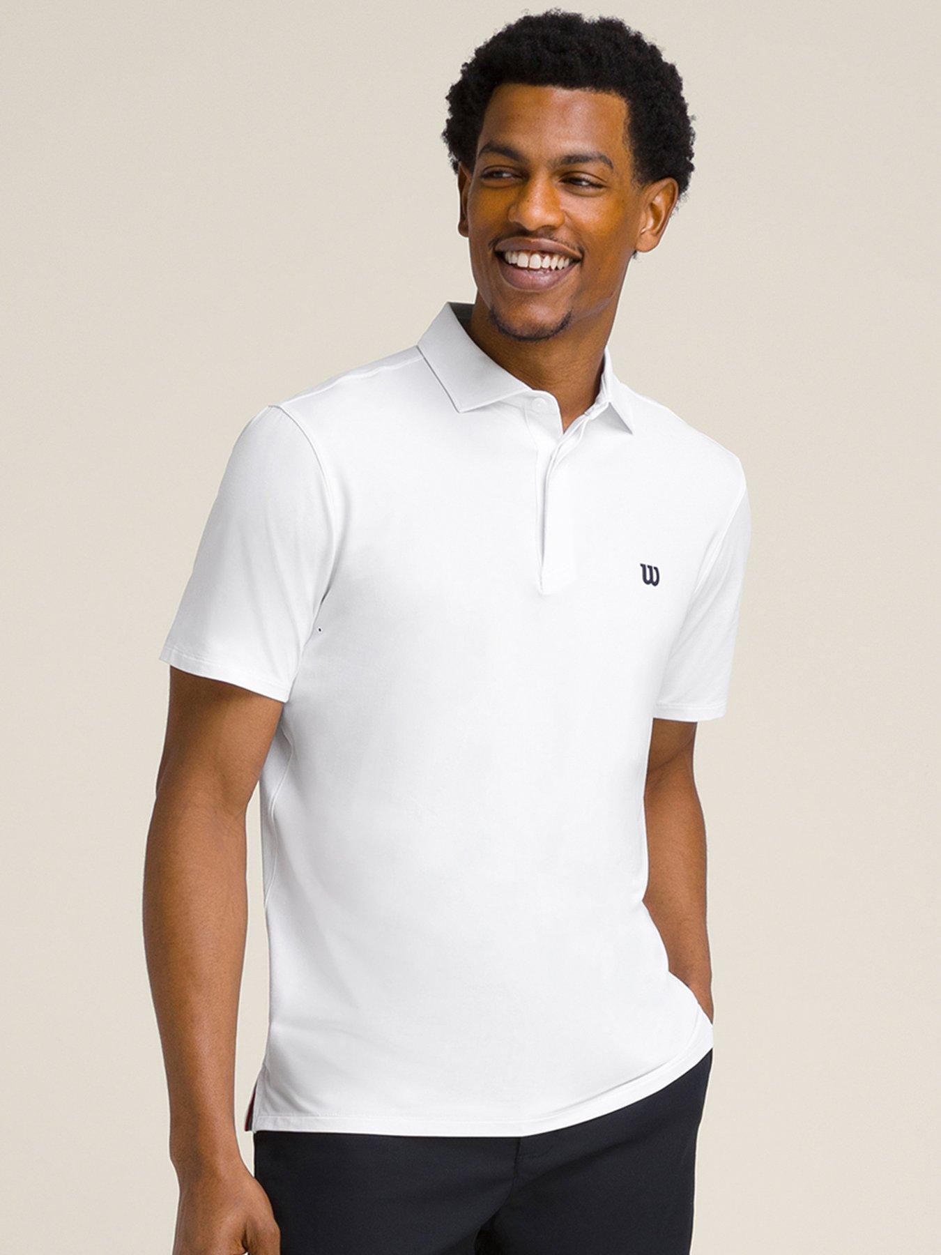 Wilson Mens Tennis League Polo - White
