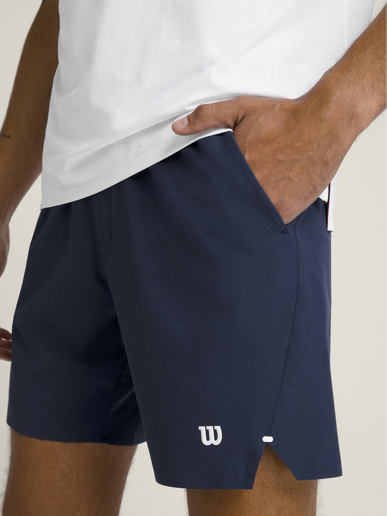 Wilson Mens Tennis Tournament Short V2 7-Inch Unlined - Navy