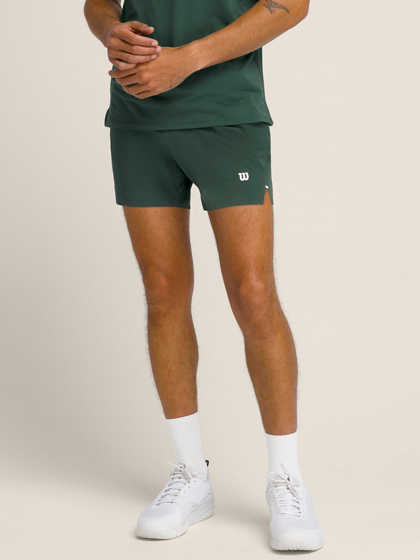 Wilson Mens Tennis Tournament Short V2 7 Inch Unlined - Green