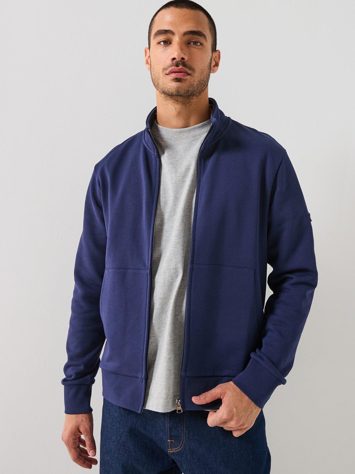 Hackett Heritage Number Full Zip Sweat Top - Navy