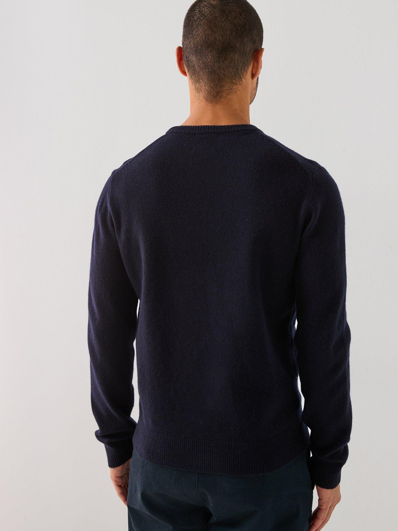 hackett-heritage-harry-dog-crew-knitted-jumper-navystillFront