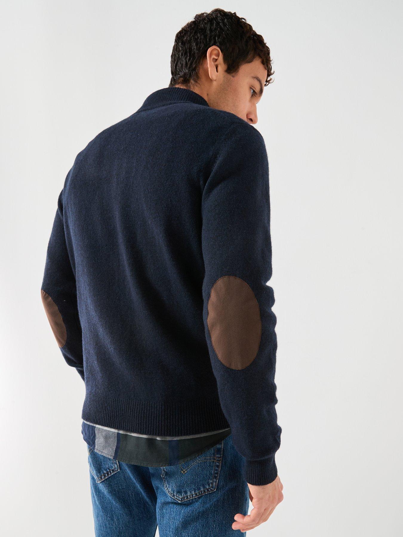 hackett-lambswool-half-zip-knitted-jumper-navystillFront