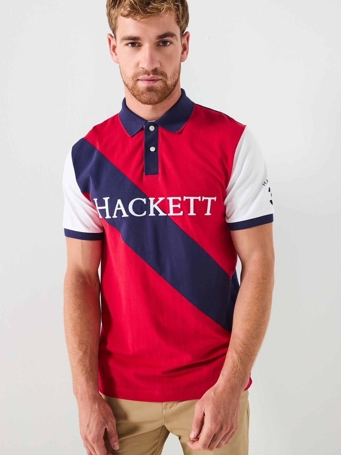 hackett-heritage-number-sash-short-sleeve-polo-shirt-redfront