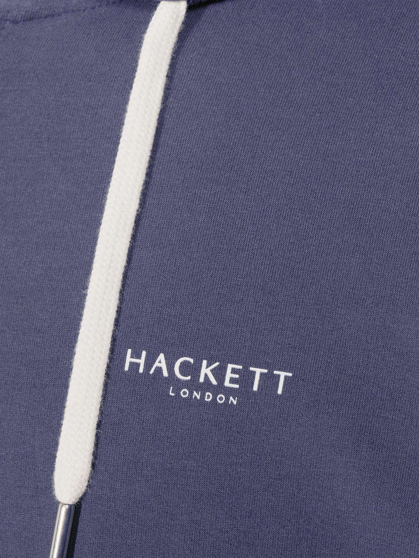 Image 5 of 6 of Hackett Brushed Cotton Zip Hoodie - Navy