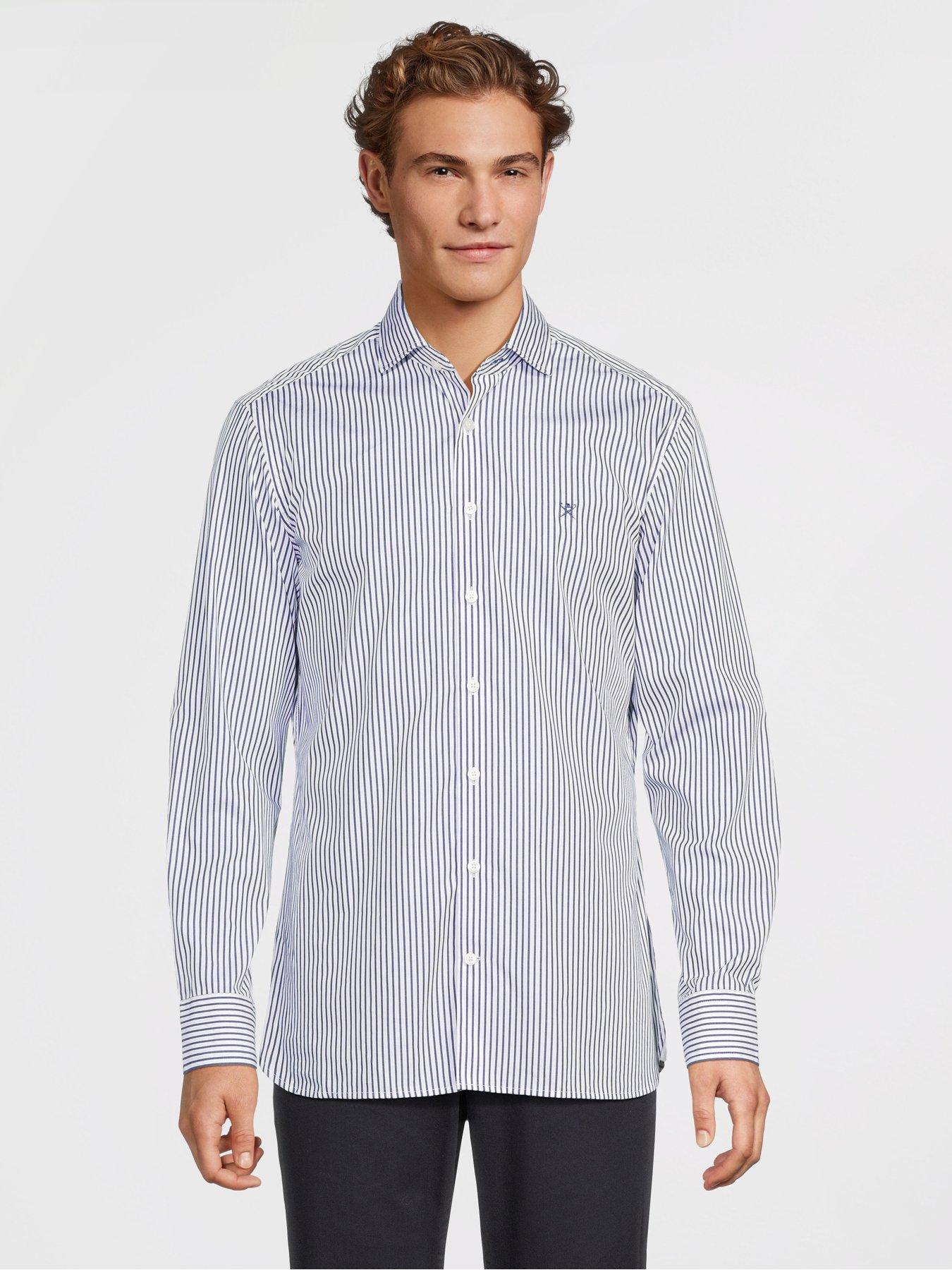 Hackett Bengal Stripe Casual Long Sleeve Shirt - Blue
