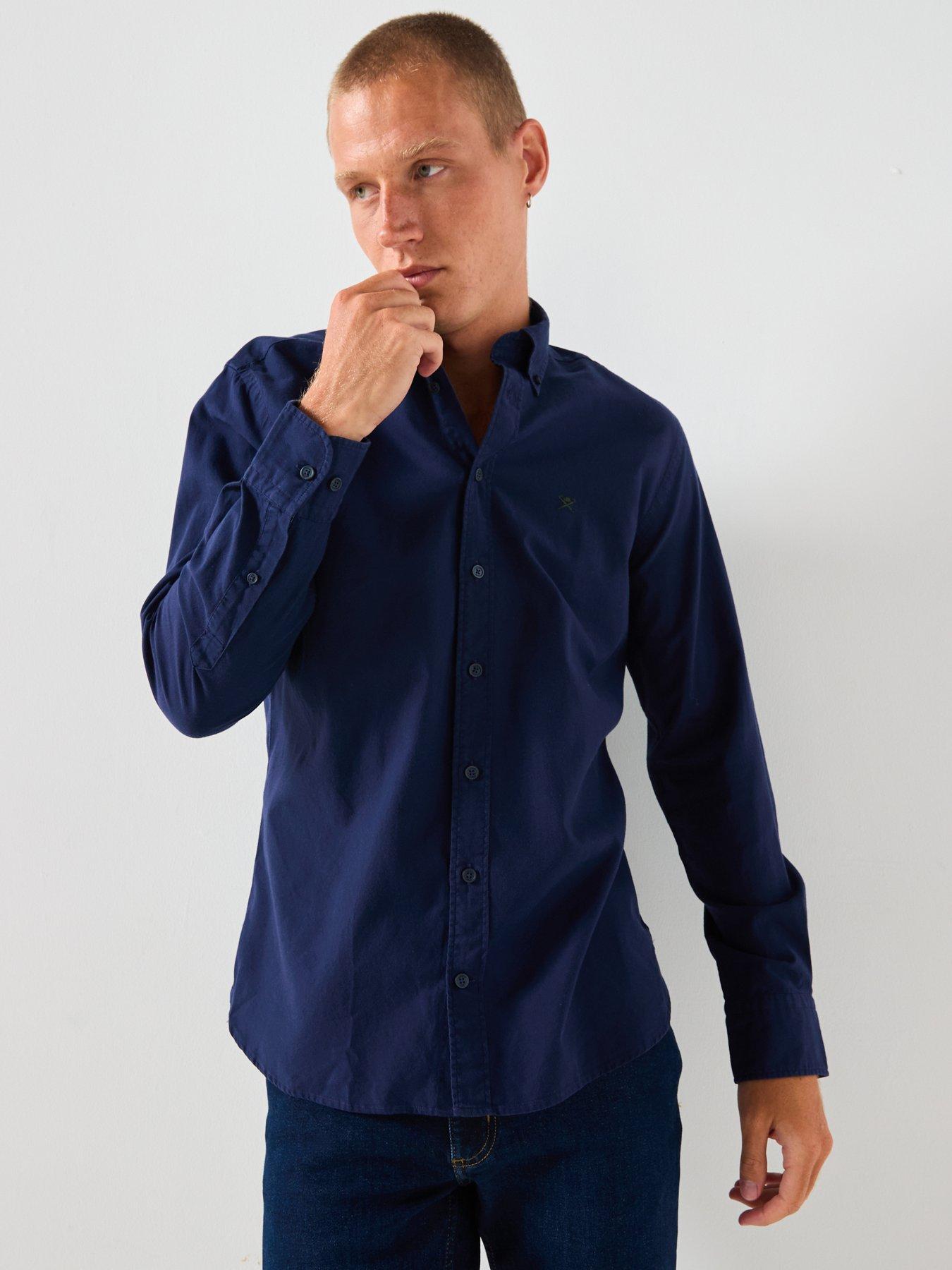 hackett-garment-dye-plain-oxford-shirt-navydetail