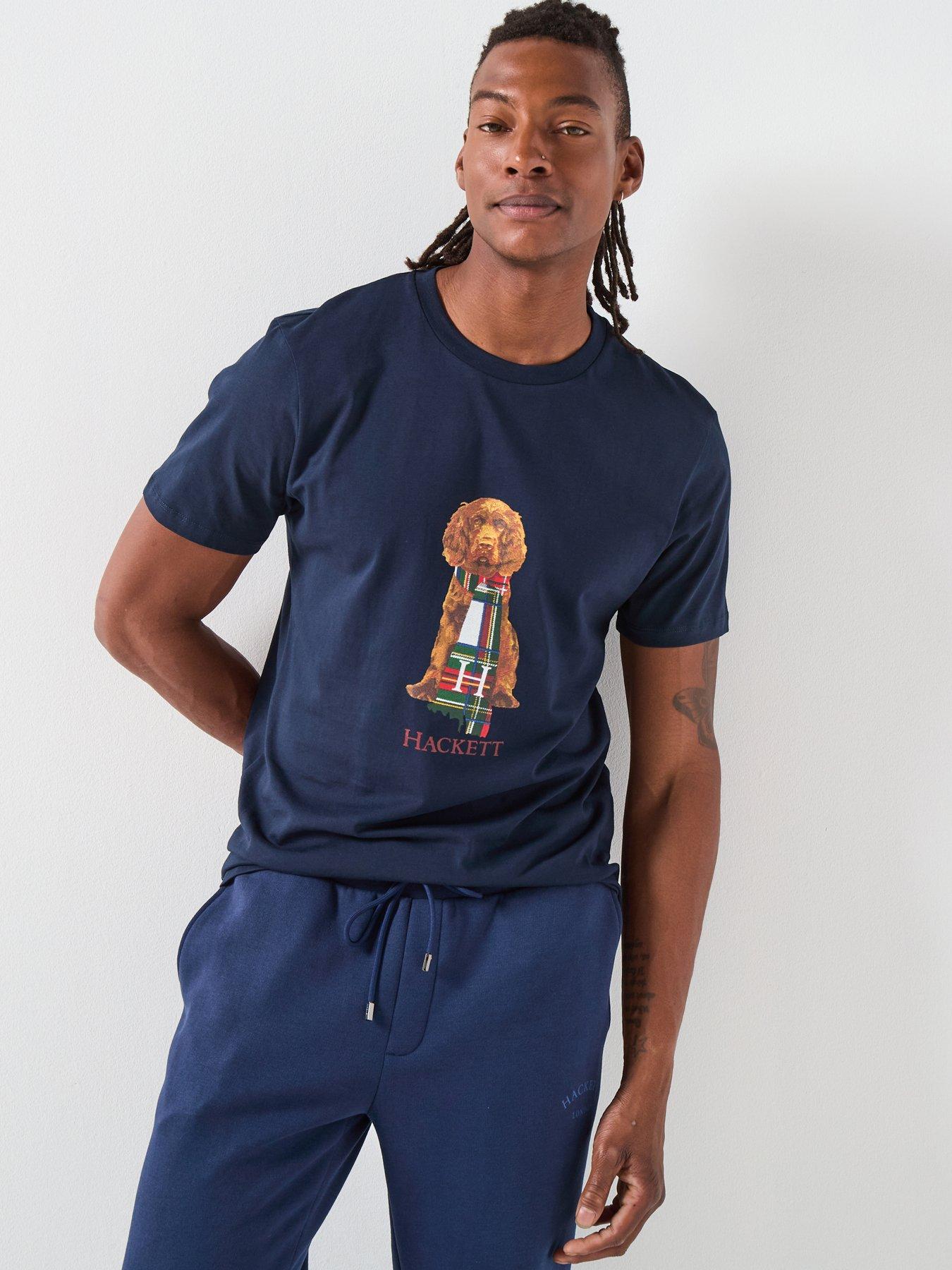 Hackett Heritage Harry Dog Graphic T-Shirt - Navy