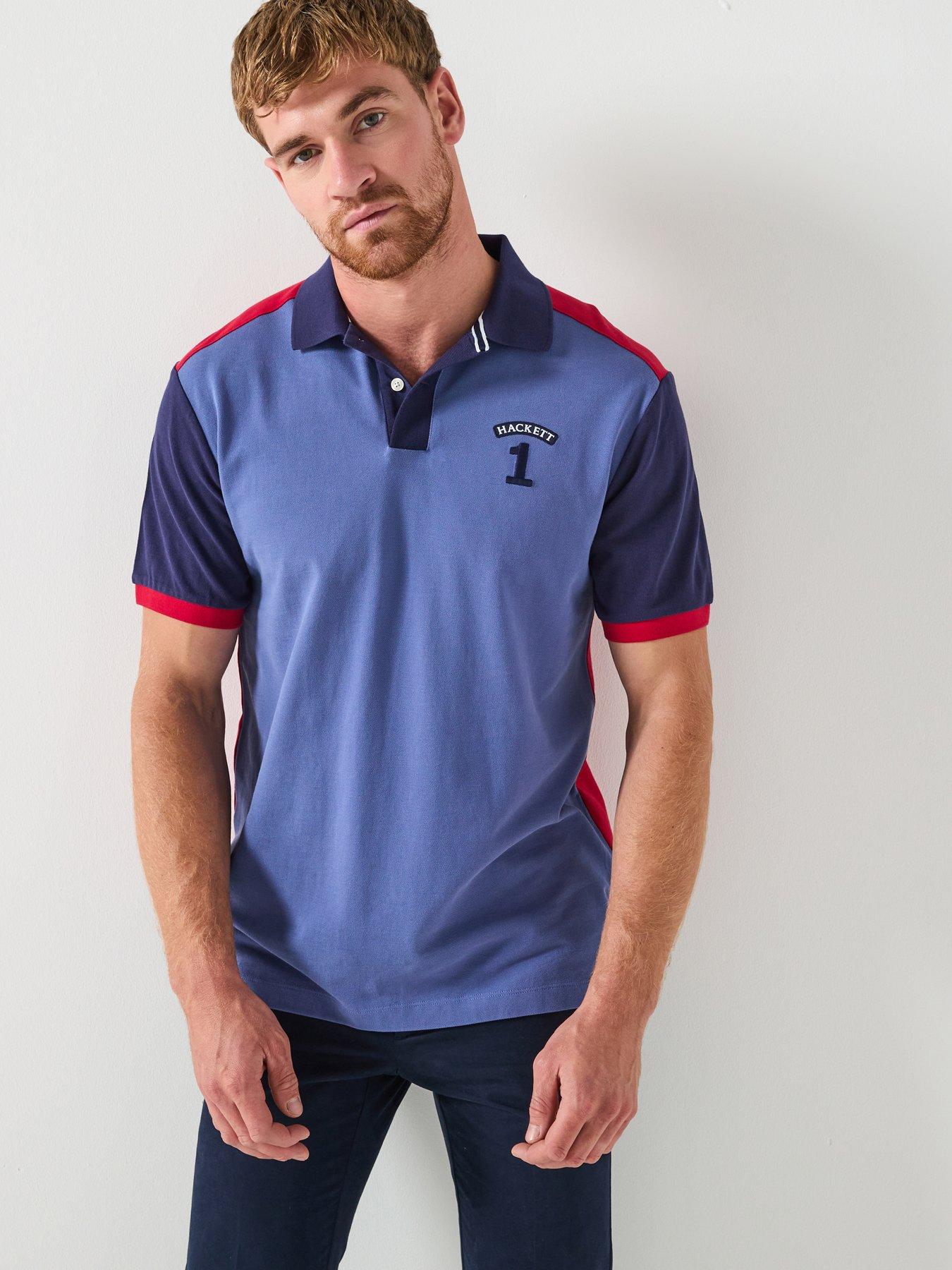 Hackett Heritage Number 1 Short Sleeve Polo Shirt - Blue