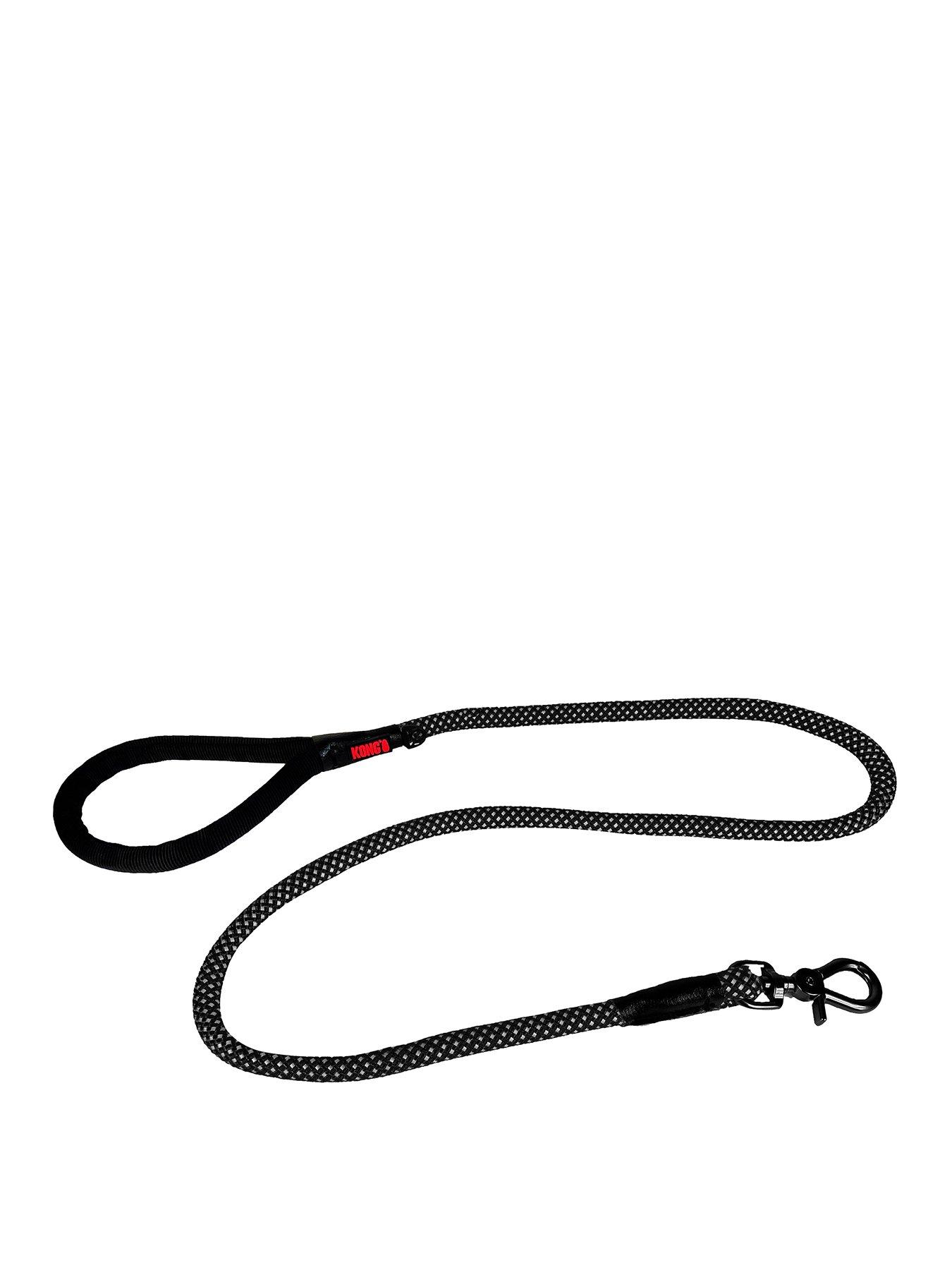Image 1 of 1 of Kong Rope Leash With Grip Support Black 1.5Cm D 1.5M L