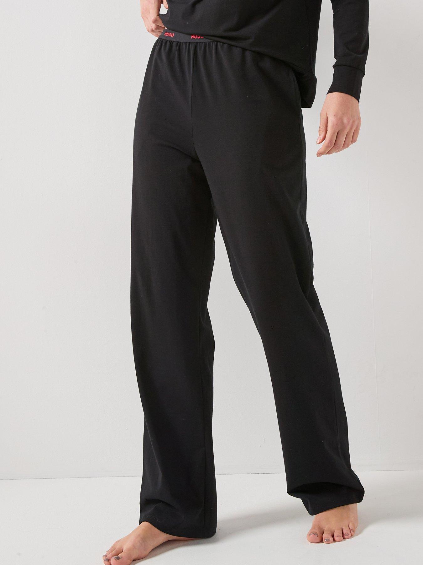 hugo-logo-pyjama-pant-blackfront