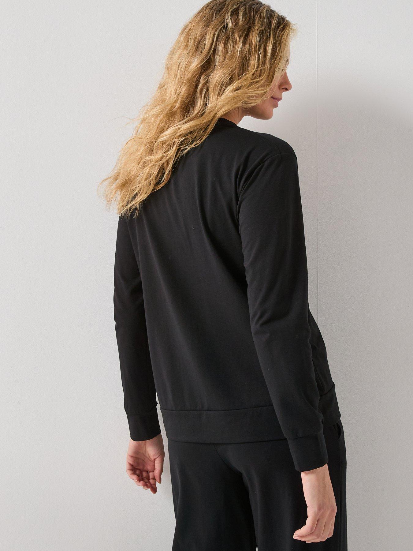 hugo-logo-pyjama-shirt-blackstillFront