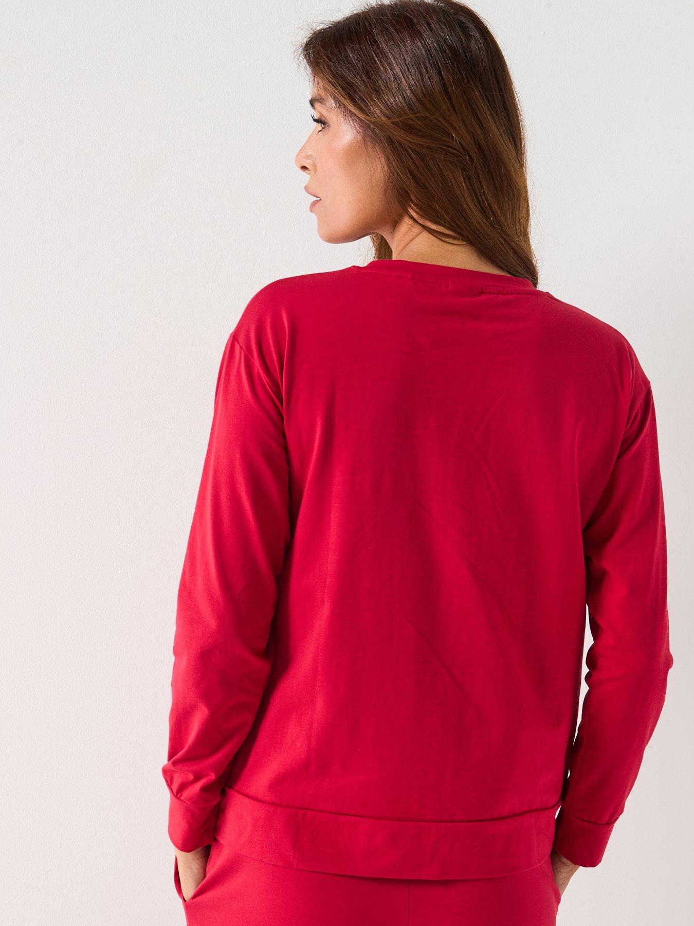 hugo-logo-pyjama-shirt-redstillFront