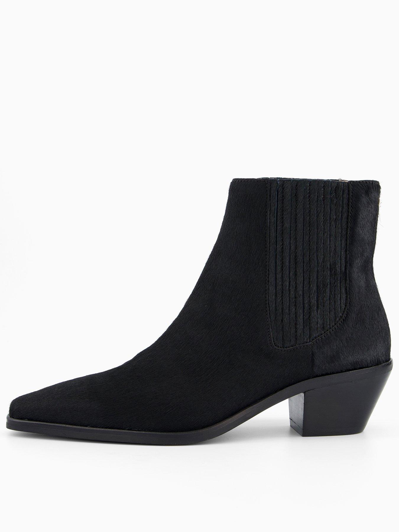 boss-niara-textured-heeled-boot-black