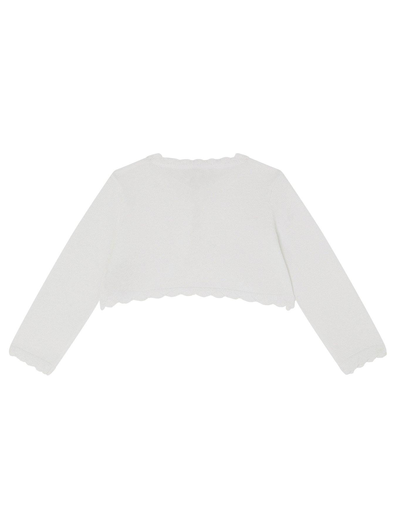 Image 3 of 7 of Monsoon Baby Girls Maeve Cardigan - Light Cream