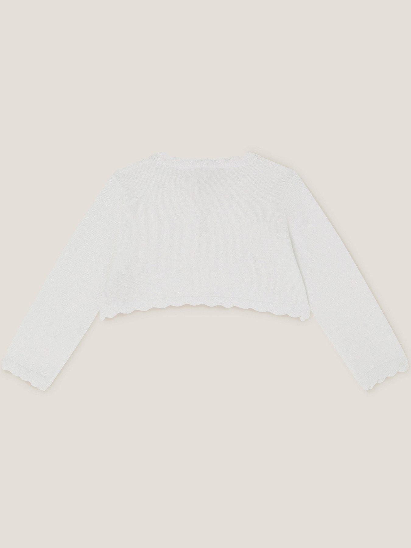 Image 5 of 7 of Monsoon Baby Girls Maeve Cardigan - Light Cream