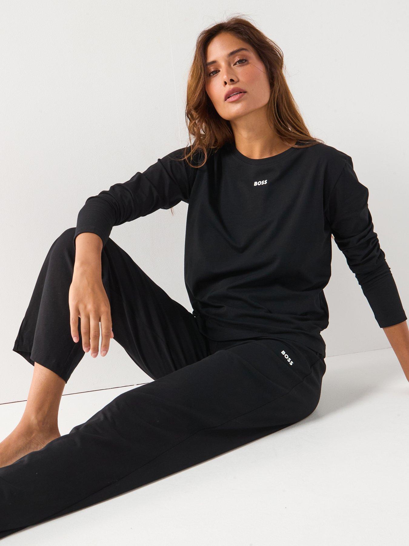 Image 5 of 6 of BOSS Long Sleeve And Pant Pyjama Set - Black