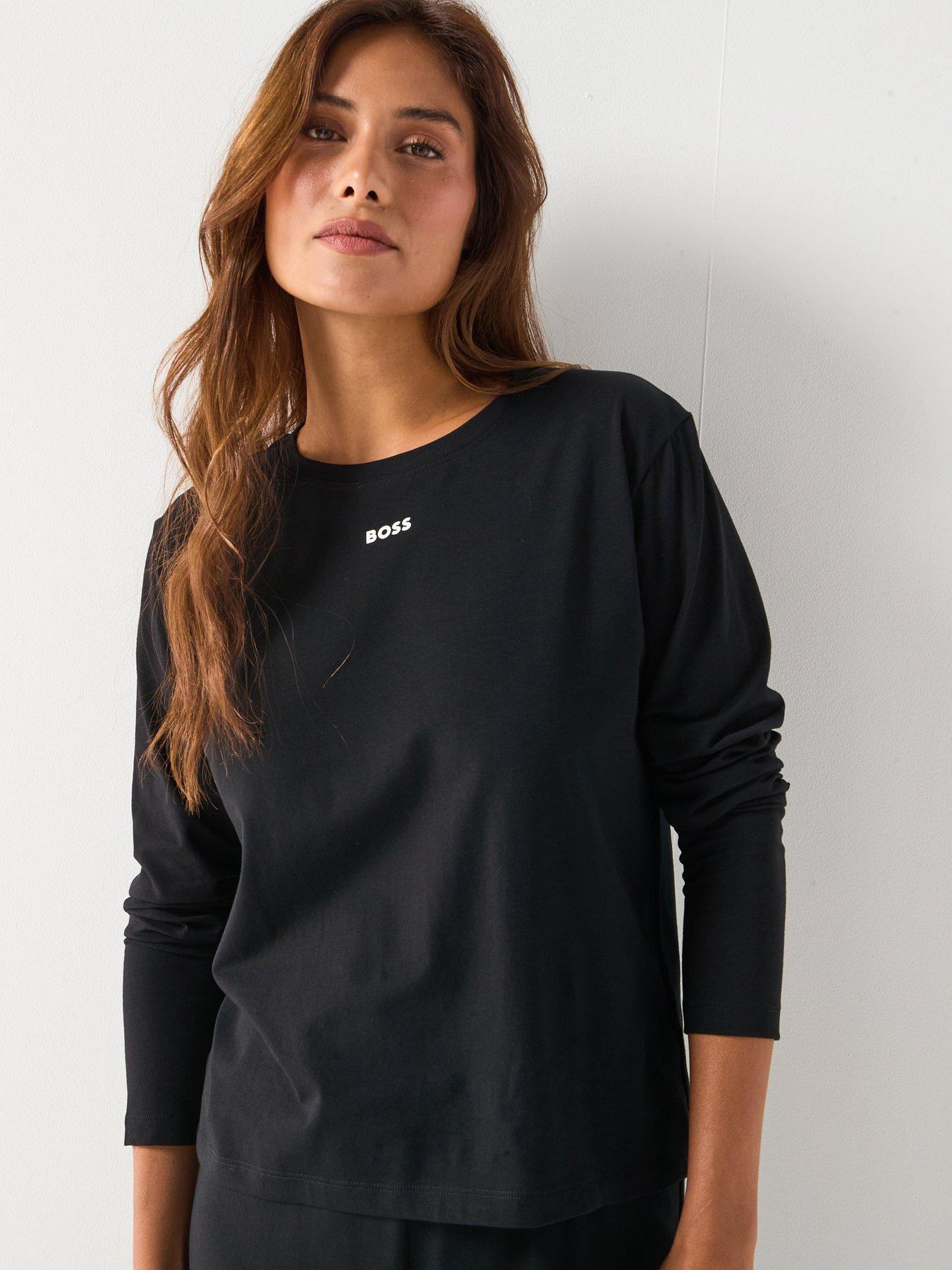 Image 6 of 6 of BOSS Long Sleeve And Pant Pyjama Set - Black