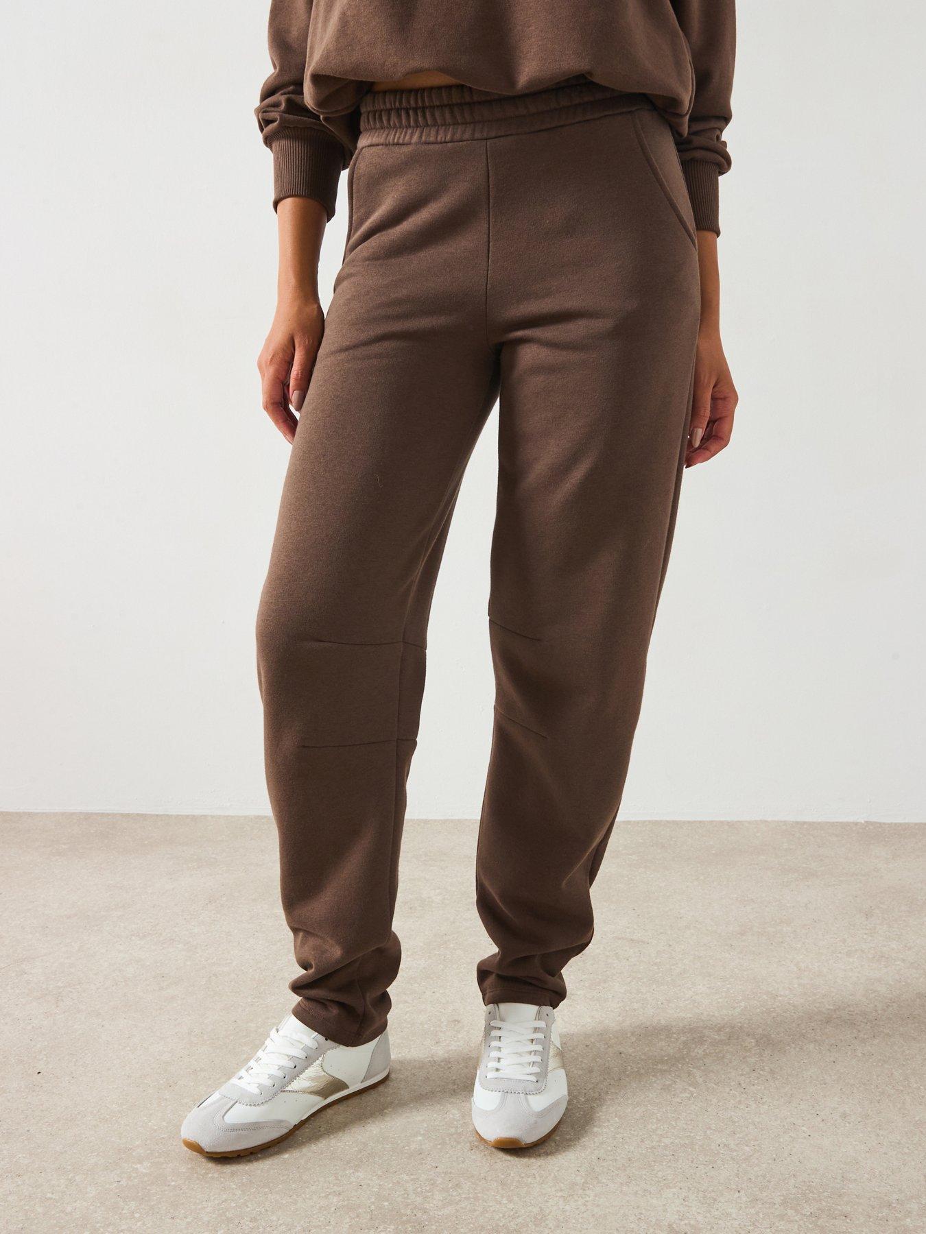 V by Very Barrel Leg Joggers - Brown