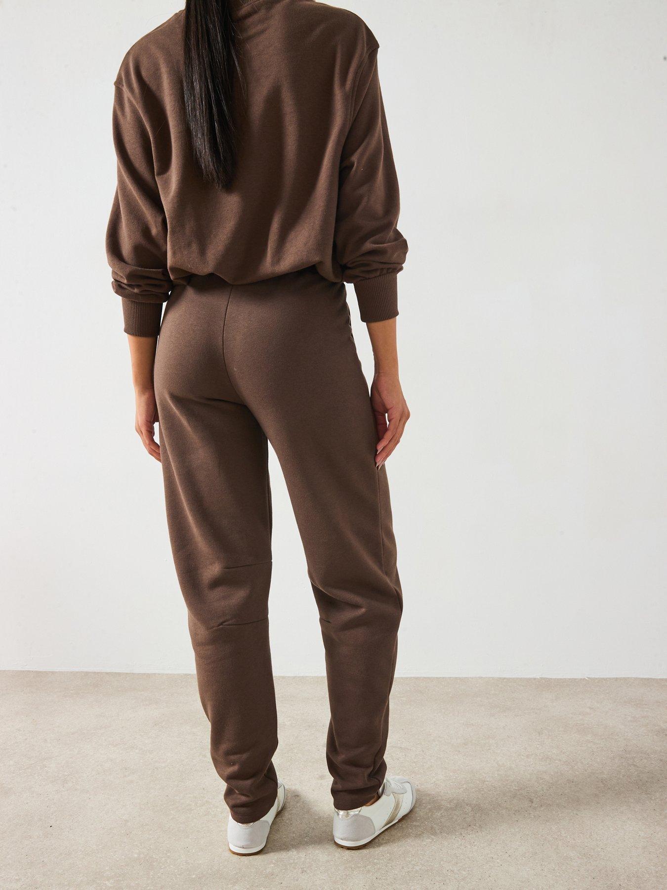 v-by-very-barrel-leg-joggers-brownstillFront