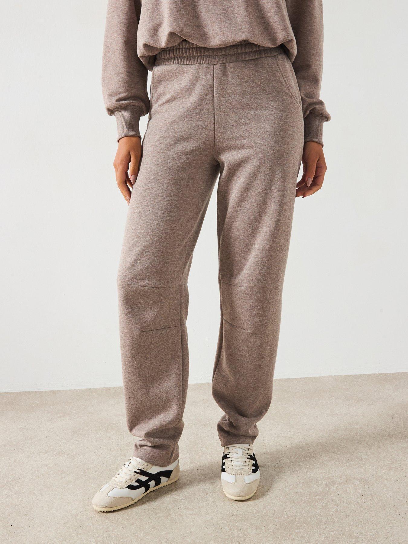 V by Very Barrel Leg Joggers - Oatmeal Marl