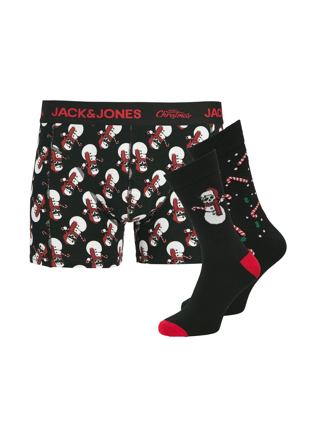 jack-jones-junior-boys-christmas-skulls-trunks-and-socks-giftbox-set-black