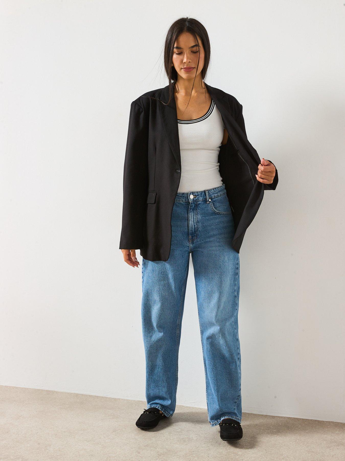 Image 3 of 6 of V by Very Stripe Binding Scoop Neck Vest - White