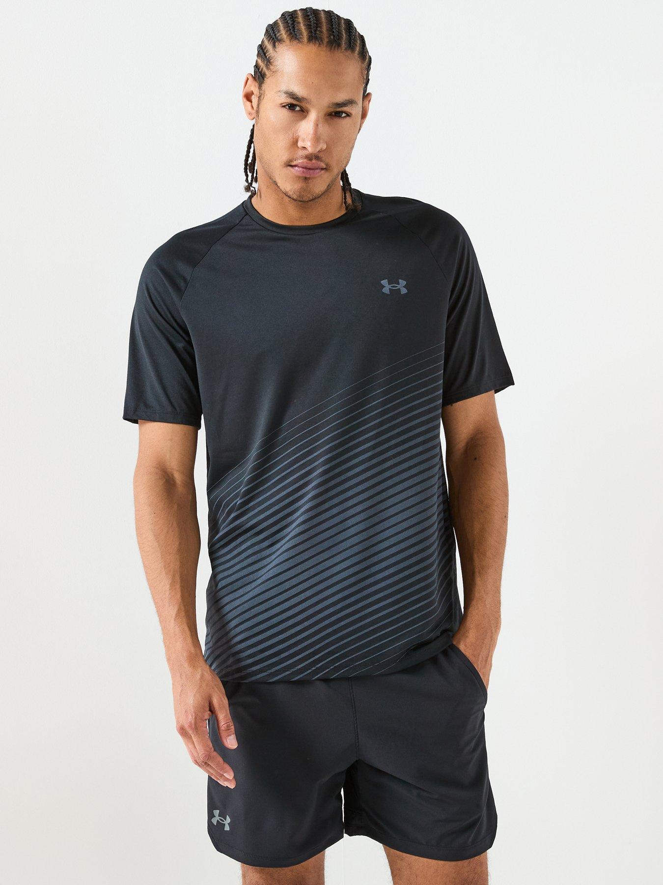 UNDER ARMOUR Mens Training Tech Fade T-Shirt - Black