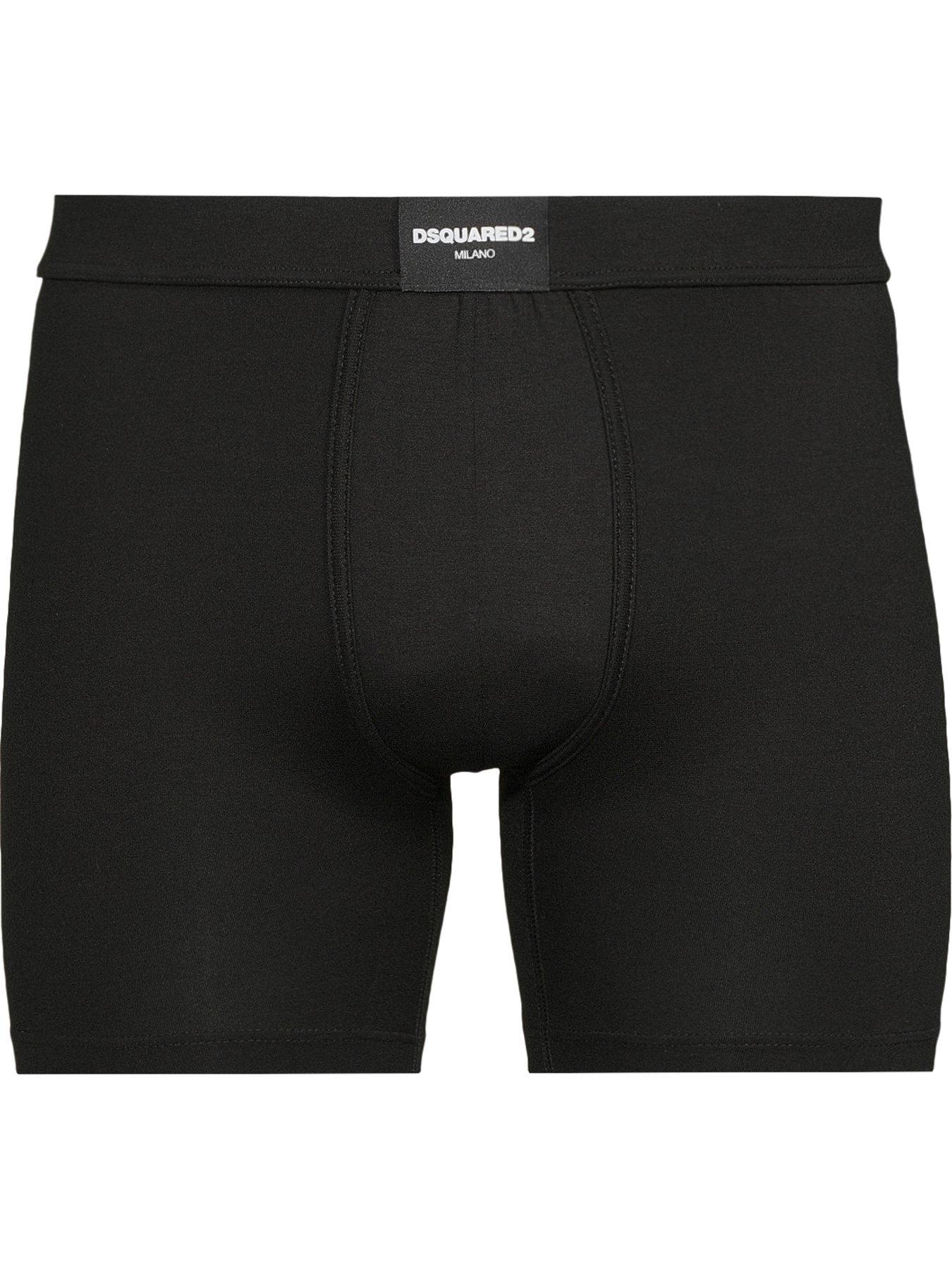 Image 3 of 3 of Dsquared2 Dsquared Badge Logo Long Leg Trunks - Black