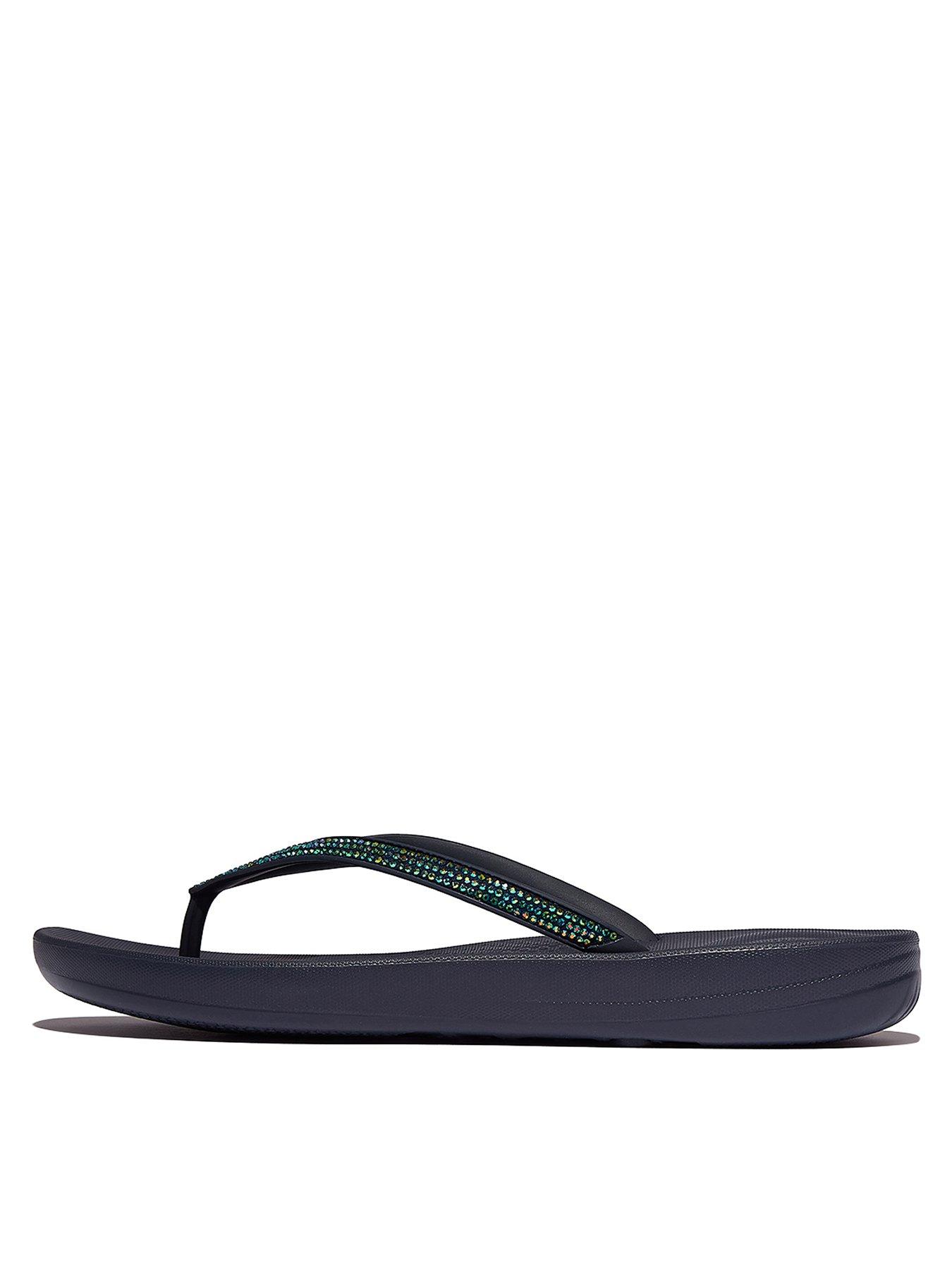 FitFlop Iqushion Sparkle Flip Flop - Midnight Navy