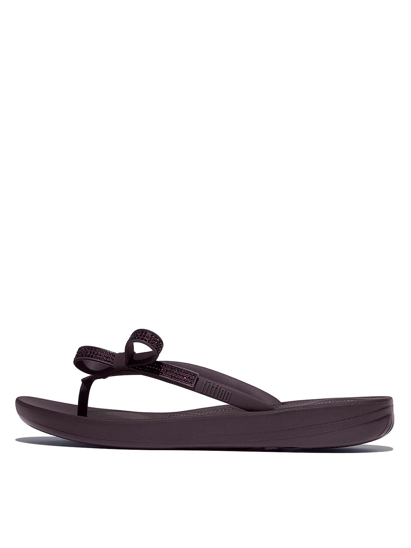 FitFlop Iqushion Glitz Bow Flip Flop - Plumberry