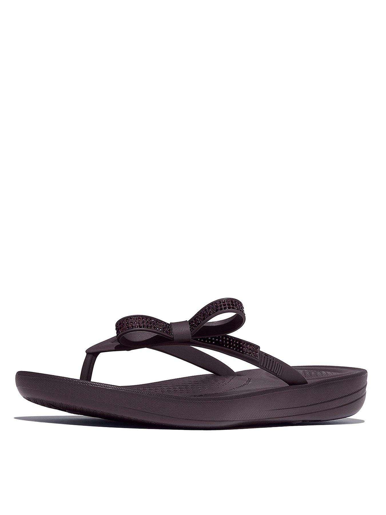 Image 2 of 5 of FitFlop Iqushion Glitz Bow Flip Flop - Plumberry