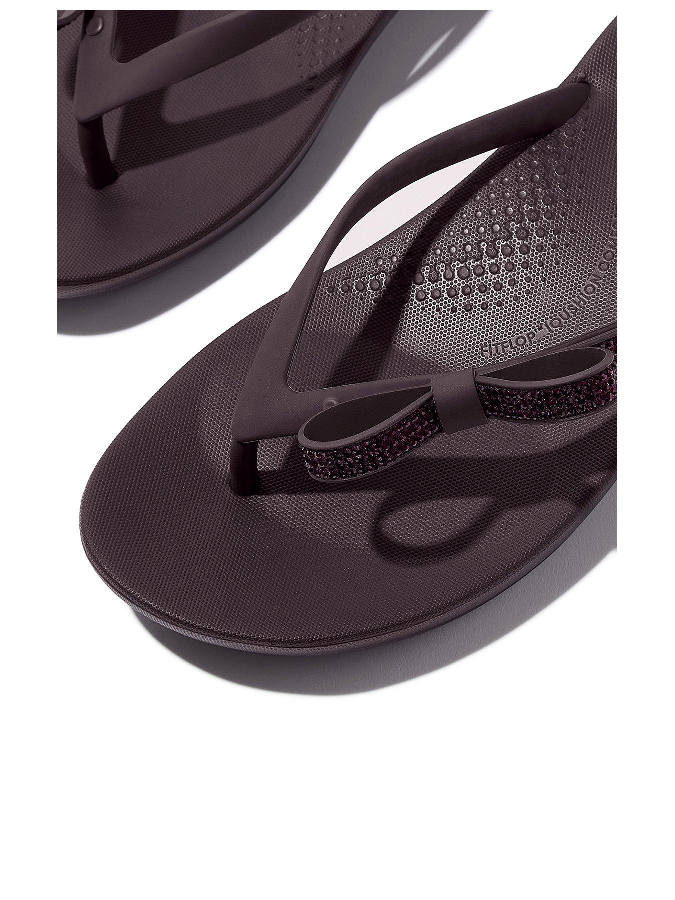 Image 3 of 5 of FitFlop Iqushion Glitz Bow Flip Flop - Plumberry