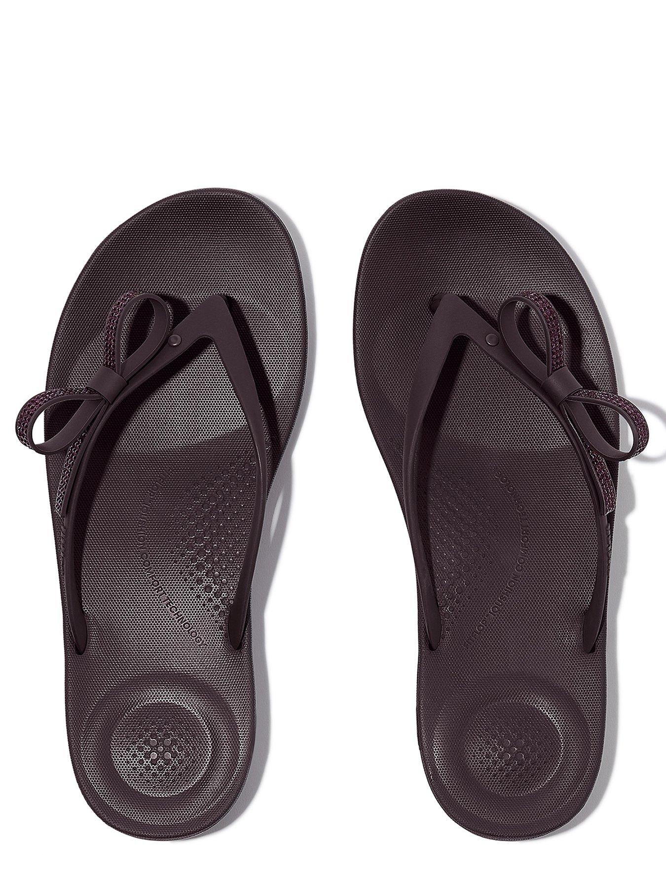 Image 4 of 5 of FitFlop Iqushion Glitz Bow Flip Flop - Plumberry