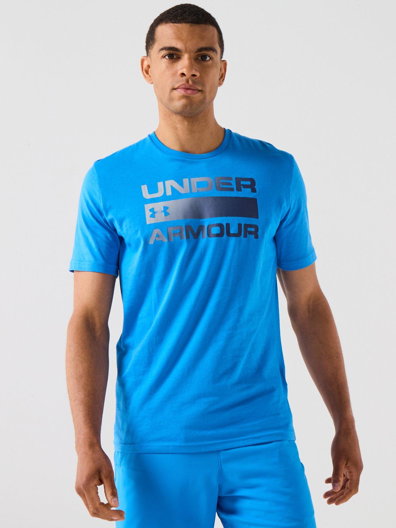 UNDER ARMOUR Mens Training Team Issue Wordmark T-Shirt - Blue