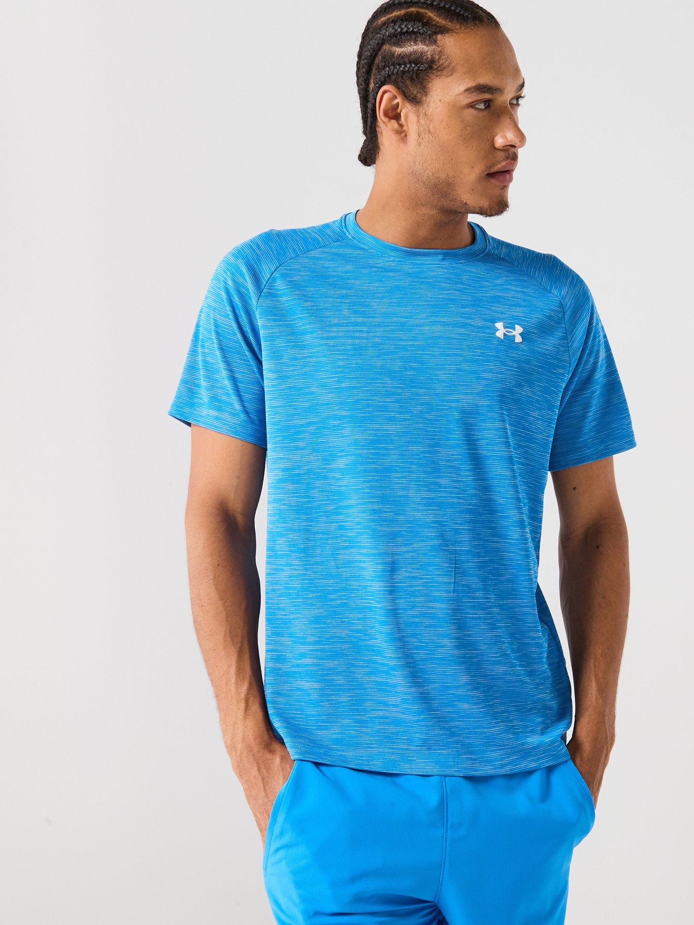 Image 1 of 5 of UNDER ARMOUR Mens Training Tech Textured T-Shirt - Blue