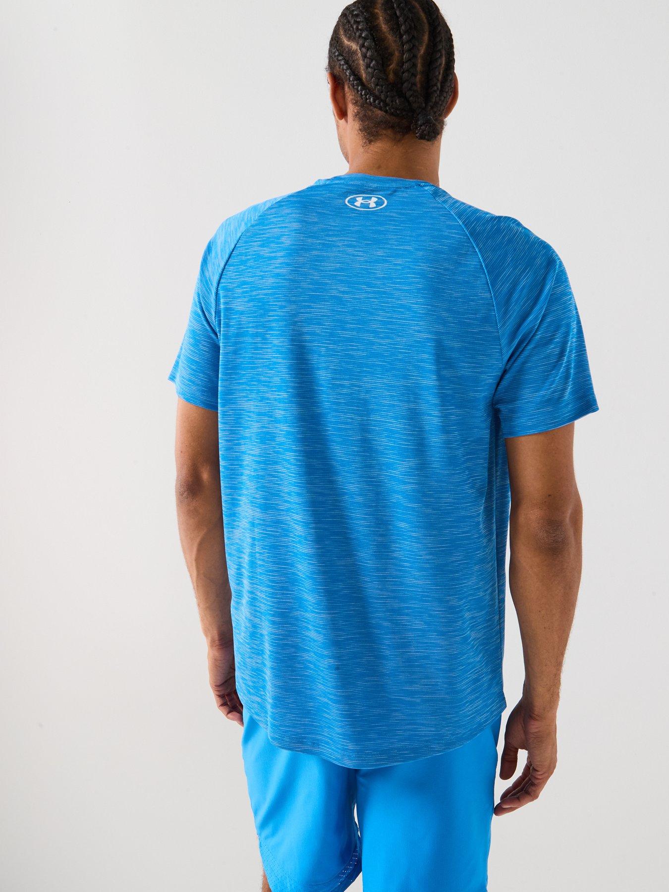 Image 2 of 5 of UNDER ARMOUR Mens Training Tech Textured T-Shirt - Blue